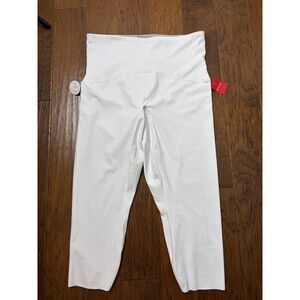 SPANX 2x booty boost WHITE leggings cloudy grey lining women 7/8 Length